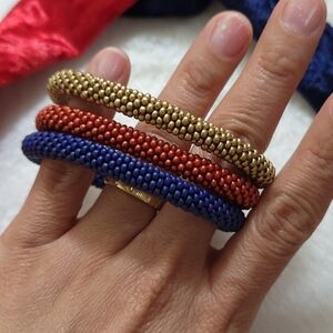 🌲NWT.SC01 Beaded crochet bracelet. MATTE Colors.Miyuki,Toho,Preciosa seed beads